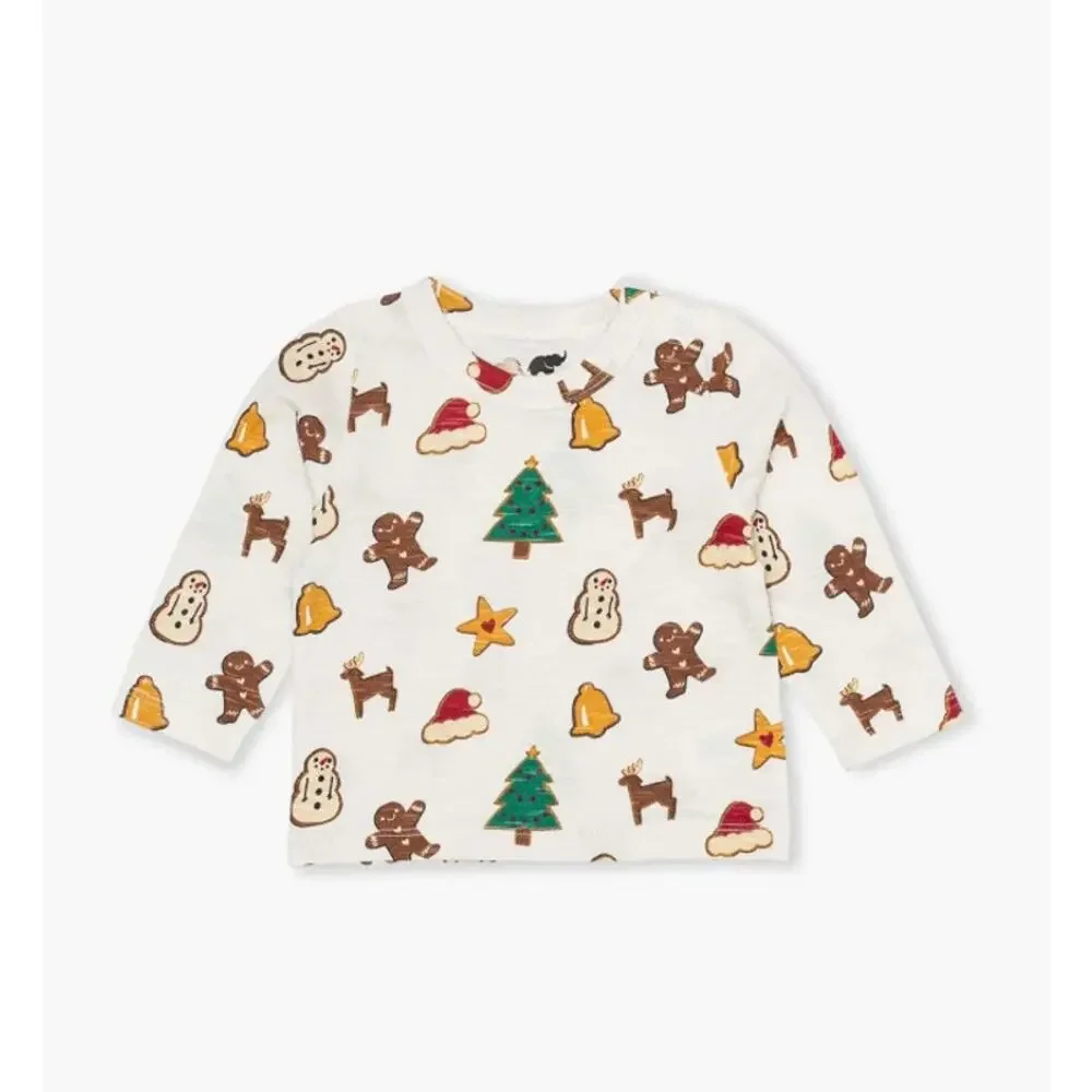 Longsleeve Shirt Organic Cotton Christmas Cookies Holiday Monica + Andy Sz 5T